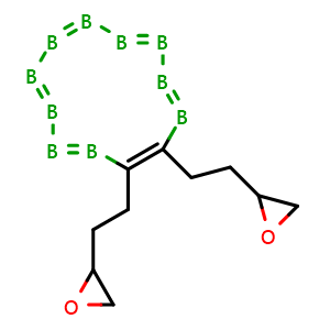 Chemical structure of 1,2-Bis(epoxybutyl)carborane , AChemBlock X193472