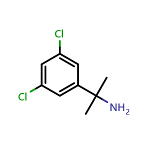 Chemical structure of 2-(3,5-Dichlorophenyl)-2-propanamine , CAS 129960-45-8, AChemBlock X193498