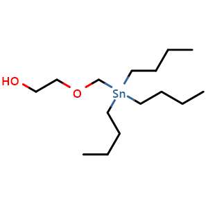 Chemical structure of 2-[(Tributylstannyl)methoxy]ethanol , CAS 475680-87-6, AChemBlock X193509