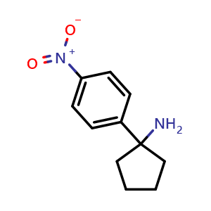 Chemical structure of 1-(4-Nitrophenyl)cyclopentanamine , CAS 1270517-63-9, AChemBlock X193512