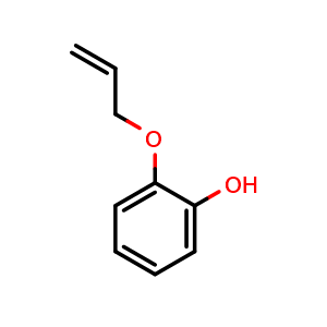 Chemical structure of 2-Allyloxyphenol , CAS 1126-20-1, AChemBlock X193575