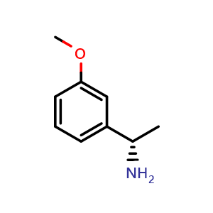 Chemical structure of (S)-1-(3-Methoxyphenyl)ethanamine , CAS 82796-69-8, AChemBlock X193604