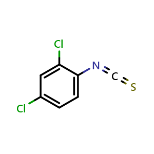 Chemical structure of 2,4-Dichlorophenyl Isothiocyanate , CAS 6590-96-1, AChemBlock X193605