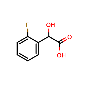 Chemical structure of 2-Fluoromandelic acid , CAS 389-31-1, AChemBlock X193607