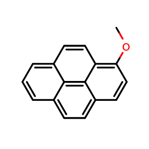 Chemical structure of 1-Methoxypyrene , CAS 34246-96-3, AChemBlock X193608