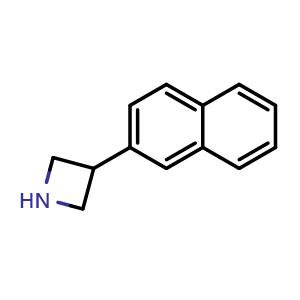 Chemical structure of 3-(2-Naphthyl)azetidine , CAS 1260898-68-7, AChemBlock X193614