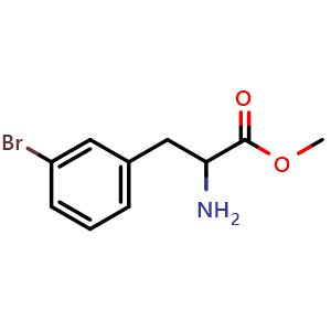 Chemical structure of Methyl 2-Amino-3-(3-bromophenyl)propanoate , CAS 721880-65-5, AChemBlock X193626