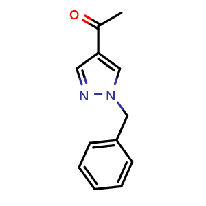 Chemical structure of 1-(1-Benzyl-1H-pyrazol-4-yl)-ethanone , CAS 1188263-60-6, AChemBlock X193635