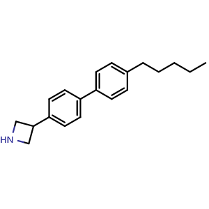 Chemical structure of 3-(4'-Pentyl-4-biphenylyl)azetidine , CAS 2744000-60-8, AChemBlock X193639