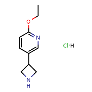 Chemical structure of 5-(3-Azetidinyl)-2-ethoxypyridine hydrochloride , AChemBlock X193641