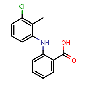Chemical structure of 2-[(3-Chloro-2-methylphenyl)amino]benzoic acid , CAS 13710-19-5, AChemBlock X193650