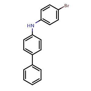 Chemical structure of N-(4-Bromophenyl)biphenyl-4-amine , CAS 1160294-93-8, AChemBlock X193651