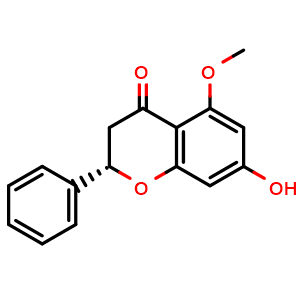 Chemical structure of Alpinetin, from Alpinia katsumadae Hayata , CAS 36052-37-6, AChemBlock X193664