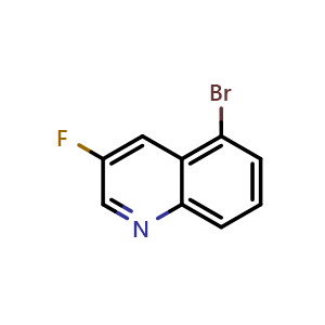 Chemical structure of 5-Bromo-3-fluoroquinoline , CAS 1416440-63-5, AChemBlock X193689