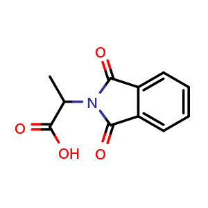 Chemical structure of N-Phthaloyl-DL-alanine , CAS 19506-87-7, AChemBlock X193721