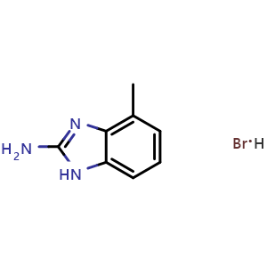 Chemical structure of 2-Amino-4-methylbenzimidazole Hydrobromide , CAS 1609406-56-5, AChemBlock X193724