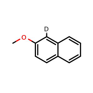 Chemical structure of 2-Methoxynaphthalene-1-D , AChemBlock X193725