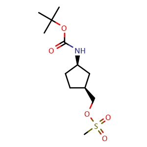 rac-tert-butyl N-[(1R,3S)-3-[(methanesulfonyloxy)methyl]cyclopentyl]carbamate