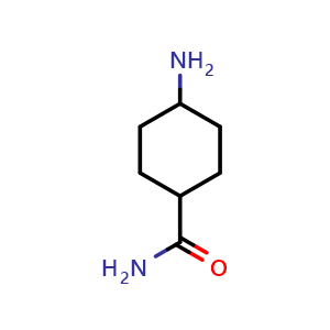Chemical structure of 4-aminocyclohexanecarboxamide , CAS 856758-75-3, AChemBlock X193742