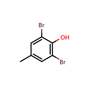 Chemical structure of 2,6-Dibromo-p-cresol , CAS 2432-14-6, AChemBlock X193761