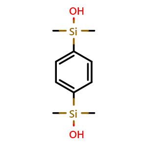 Chemical structure of 1,4-Bis(hydroxydimethylsilyl)benzene , CAS 2754-32-7, AChemBlock X193803