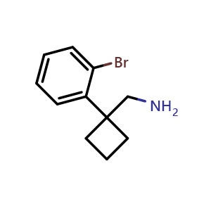 Chemical structure of 1-(2-Bromophenyl)cyclobutanemethanamine , CAS 1228994-79-3, AChemBlock X193816