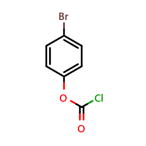 Chemical structure of 4-Bromophenyl Chloroformate , CAS 7693-44-9, AChemBlock X193818