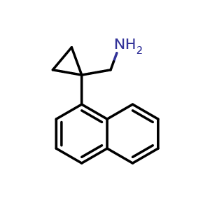 Chemical structure of 1-(1-Naphthyl)cyclopropanemethanamine , CAS 59725-70-1, AChemBlock X193823