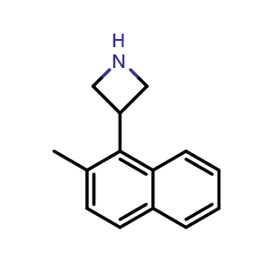 Chemical structure of 3-(2-Methyl-1-naphthyl)azetidine , CAS 1260867-28-4, AChemBlock X193830