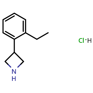 Chemical structure of 3-(2-Ethylphenyl)azetidine hydrochloride , AChemBlock X193835