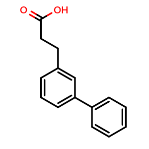 Chemical structure of 3-(3-Biphenylyl)propanoic acid , CAS 404362-38-5, AChemBlock X193840