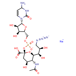Chemical structure of CMP-C9-Azido-Sialic acid , AChemBlock X193856