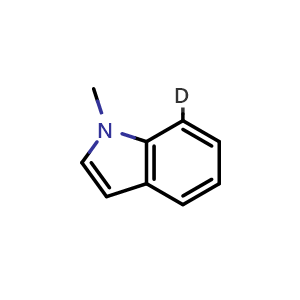 Chemical structure of 1-Methyl-1H-indole-7-D , AChemBlock X193861