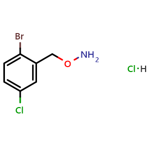 Chemical structure of O-(2-Bromo-5-chlorobenzyl)hydroxylamine hydrochloride , AChemBlock X193863