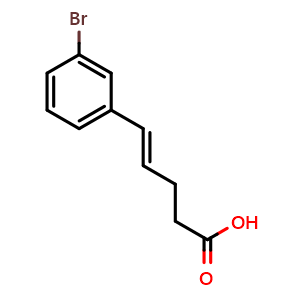 Chemical structure of (E)-5-(3-Bromophenyl)-4-pentenoic acid , CAS 1180670-58-9, AChemBlock X193868