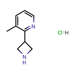 Chemical structure of 2-(3-Azetidinyl)-3-methylpyridine hydrochloride , AChemBlock X193908