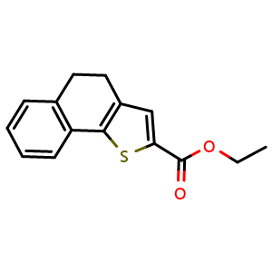 Chemical structure of Ethyl 4,5-Dihydronaphtho[1,2-b]thiophene-2-carboxylate , CAS 19397-74-1, AChemBlock X193925