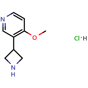 Chemical structure of 3-(3-Azetidinyl)-4-methoxypyridine hydrochloride , AChemBlock X193964
