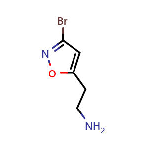 Chemical structure of 2-(3-Bromo-5-isoxazolyl)ethanamine , CAS 1187932-81-5, AChemBlock X193974