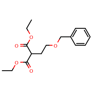 Chemical structure of Diethyl 2-(2-(benzyloxy)ethyl)malonate , CAS 41478-45-9, AChemBlock X193979