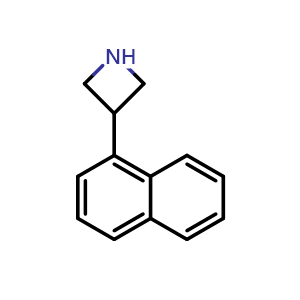 Chemical structure of 3-(1-Naphthyl)azetidine , CAS 92028-05-2, AChemBlock X193998