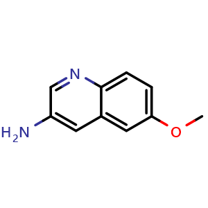 Chemical structure of 3-Amino-6-methoxyquinoline , CAS 29507-86-6, AChemBlock X194007