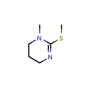 Chemical structure of 1-Methyl-2-(methylthio)-1,4,5,6-tetrahydropyrimidine , CAS 63896-08-2, AChemBlock X194010
