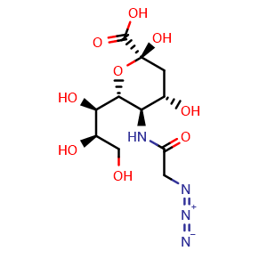 Chemical structure of Neu5Az , CAS 1220979-75-8, AChemBlock X194016