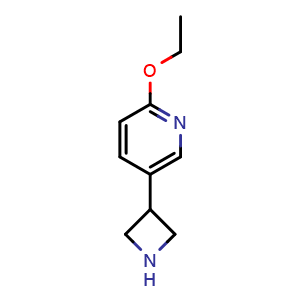 Chemical structure of 5-(3-Azetidinyl)-2-ethoxypyridine , CAS 1260831-31-9, AChemBlock X194019