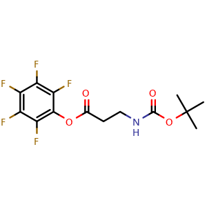Chemical structure of Perfluorophenyl 3-(Boc-amino)propanoate , CAS 149303-38-8, AChemBlock X194026
