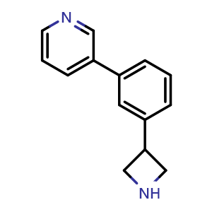 Chemical structure of 3-[3-(3-Azetidinyl)phenyl]pyridine , CAS 1260827-85-7, AChemBlock X194033