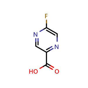 Chemical structure of 5-Fluoropyrazine-2-carboxylic acid , CAS 1211584-50-7, AChemBlock X194054