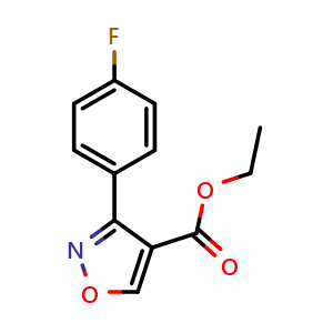 Chemical structure of Ethyl 3-(4-Fluorophenyl)isoxazole-4-carboxylate , CAS 159693-06-8, AChemBlock X194063