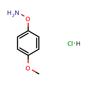 Chemical structure of O-(4-Methoxyphenyl)hydroxylamine hydrochloride , AChemBlock X194070